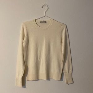 Cream Ivory Everlane crew neck Cashmere Sweater XS